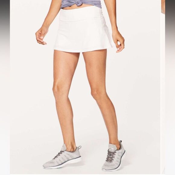 Lululemon Women’s 10 Circuit‎ Breaker Skirt Skort White Athletic Tennis Golf - Picture 1 of 15